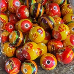 Set of 20 McDonald’s 16mm beads.
